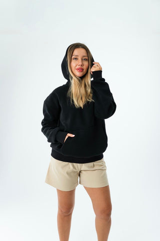 Unisex Oversized Hoodie – Jet Black