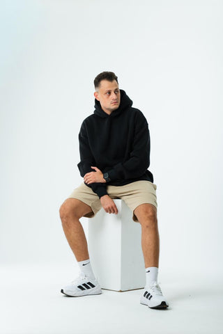 Unisex Oversized Hoodie – Jet Black