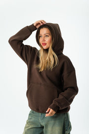 Unisex Oversized Hoodie – Chocolate Brown