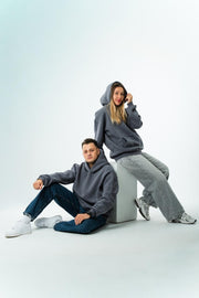 Unisex Oversized Hoodie – Charcoal Grey