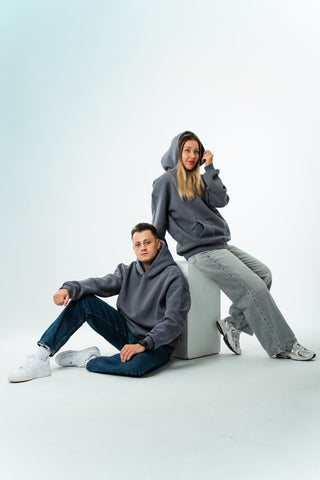 Unisex Oversized Hoodie – Charcoal Grey