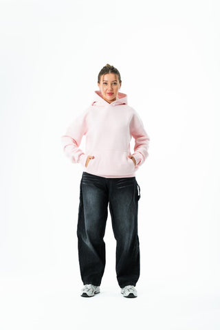 Unisex Oversized Hoodie – Soft Pink