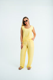 Women’s Relaxed Fit Sleeveless Set – Yellow