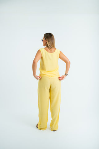 Women’s Relaxed Fit Sleeveless Set – Yellow