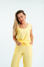 Women’s Relaxed Fit Sleeveless Set – Yellow